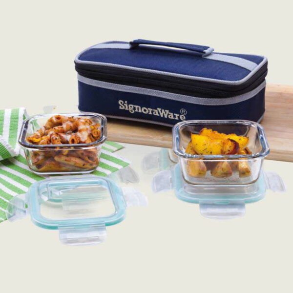 Signoraware Midday Glass Lunch Box Square