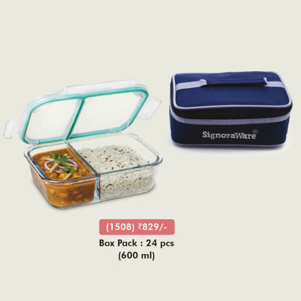 Signoraware Slim Glass Small Lunch Box