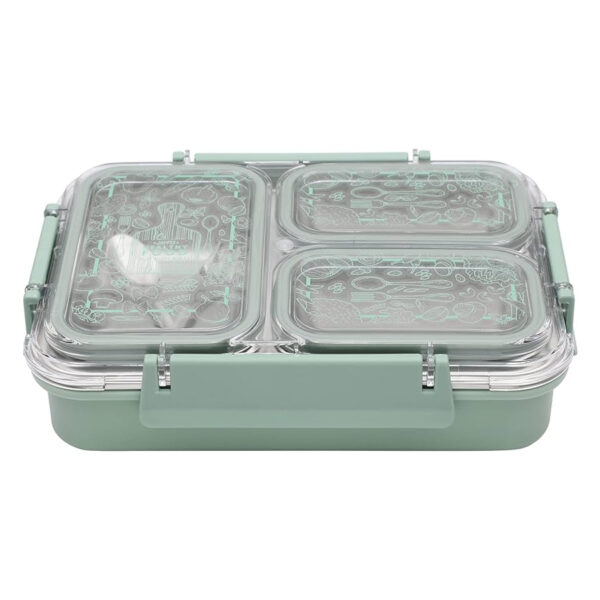 JAYPEE Stainless Exteel Insulated Three Cavity Lunch Box, Lunch Box for Kids Suitable for School, Offices and picnics, Pink, 600 ml