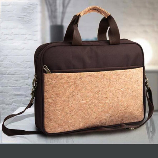 Castilla Milano - Eco-Friendly Cork Laptop Bag with 2 tone finish