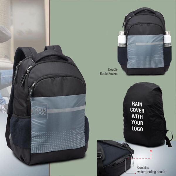 Castilla Milano - Flow: 3 pocket Designer laptop bag with double bottle pocket and rain cover