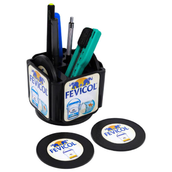 MULTIPURPOSE PEN STAND WITH 6 COASTER PLATES