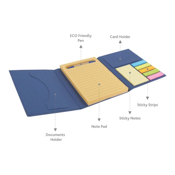 BLUE CRAFT A6 3 FOLD 5 COLOR STICKON WITH SMALL PAD